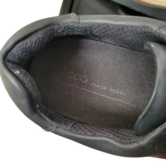 ECCO Soft 7 Black Leather Sneakers Women’s 8 (EU 39) Comfort Casual - Picture 3 of 9